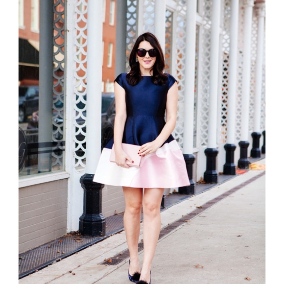 Kate Spade New York Colorblock Pattern Mini Dress Size 8 - Picture 3 of 14